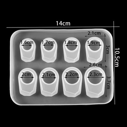 1Pcs Rings Resin Epoxy Molds Mixed Size Silicone Casting Molds Tool for DIY Jewelry Making Findings Supplies Accessories
