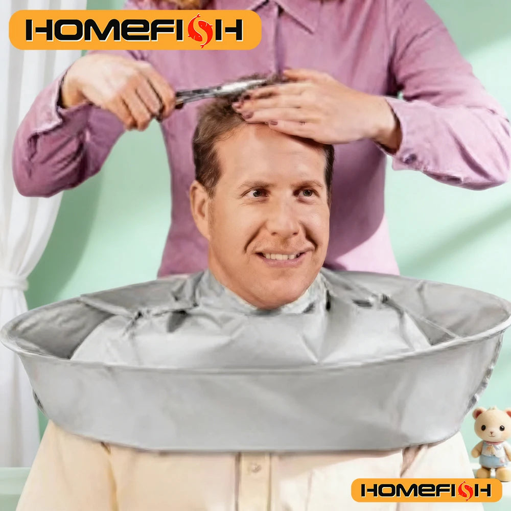 Adult Medium Cut Hair Cover Cloth Hair Color Airy Home Hair Cut Cover Foldable Hair Styling Gear