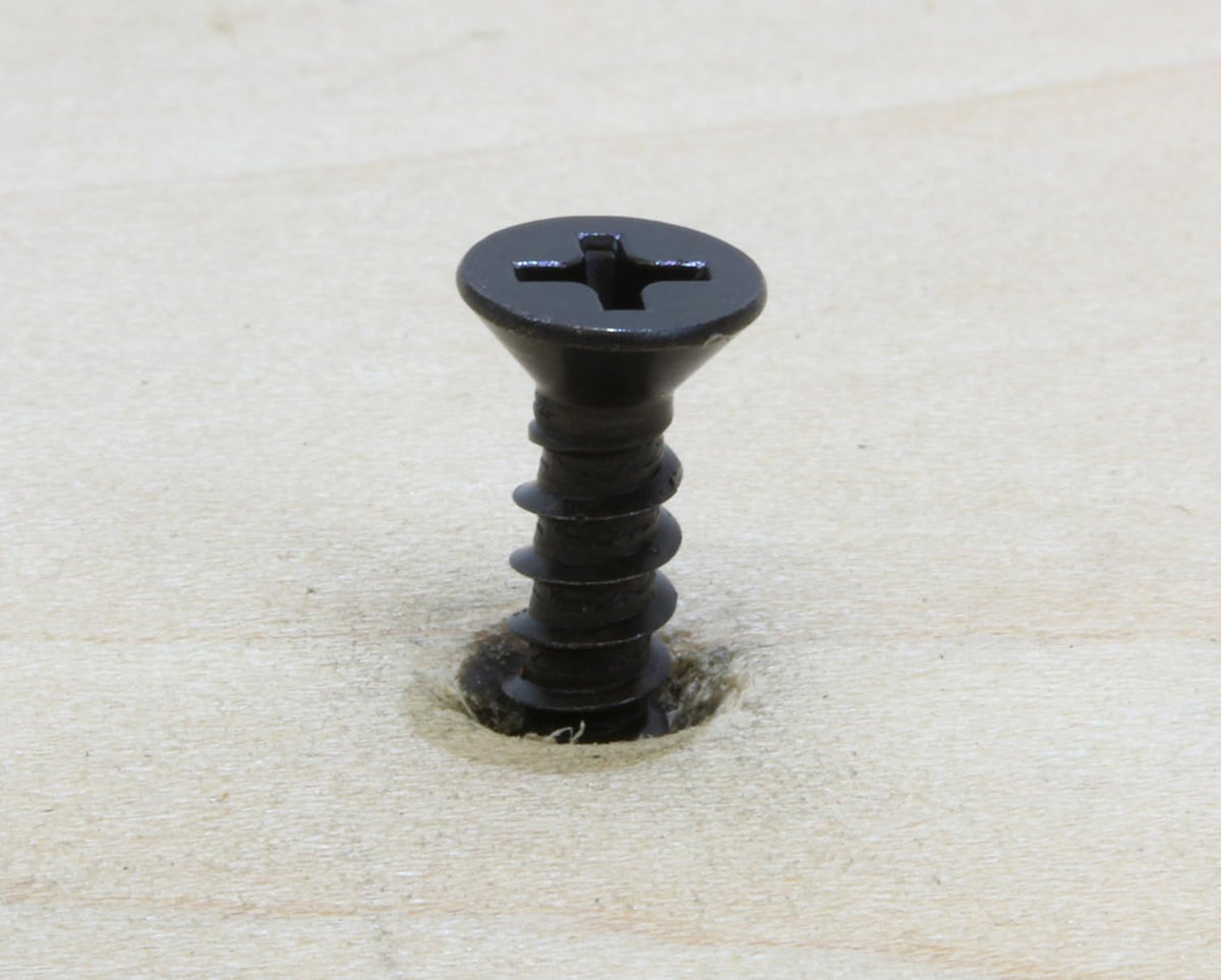 6 X 1'' Black Oxide Coated Stainless Flat Head Phillips Wood Screw, (25 Pc), 18-8 (304) Stainless Steel Screws Corrosion Resistant Flat Head by