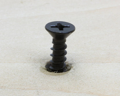6 X 1'' Black Oxide Coated Stainless Flat Head Phillips Wood Screw, (25 Pc), 18-8 (304) Stainless Steel Screws Corrosion Resistant Flat Head by