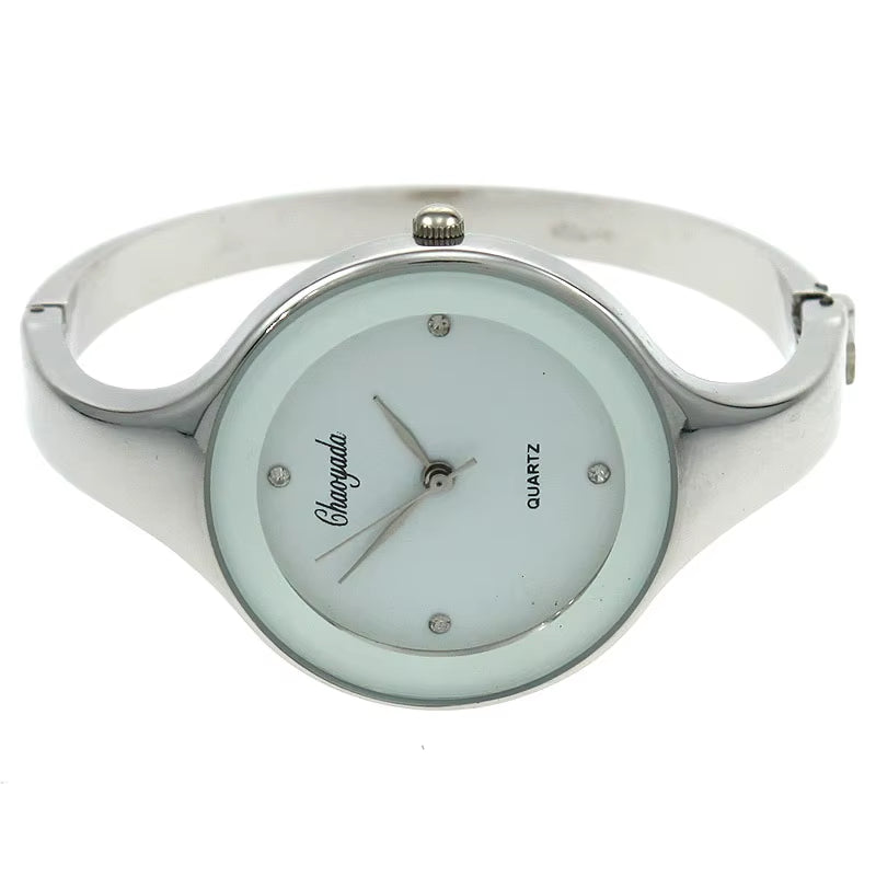 Women Cuff Watch Fashion Casual round Lady Women Bracelet Girls Watches Gold Watch Stainless Steel Quartz Wrist Watch D1