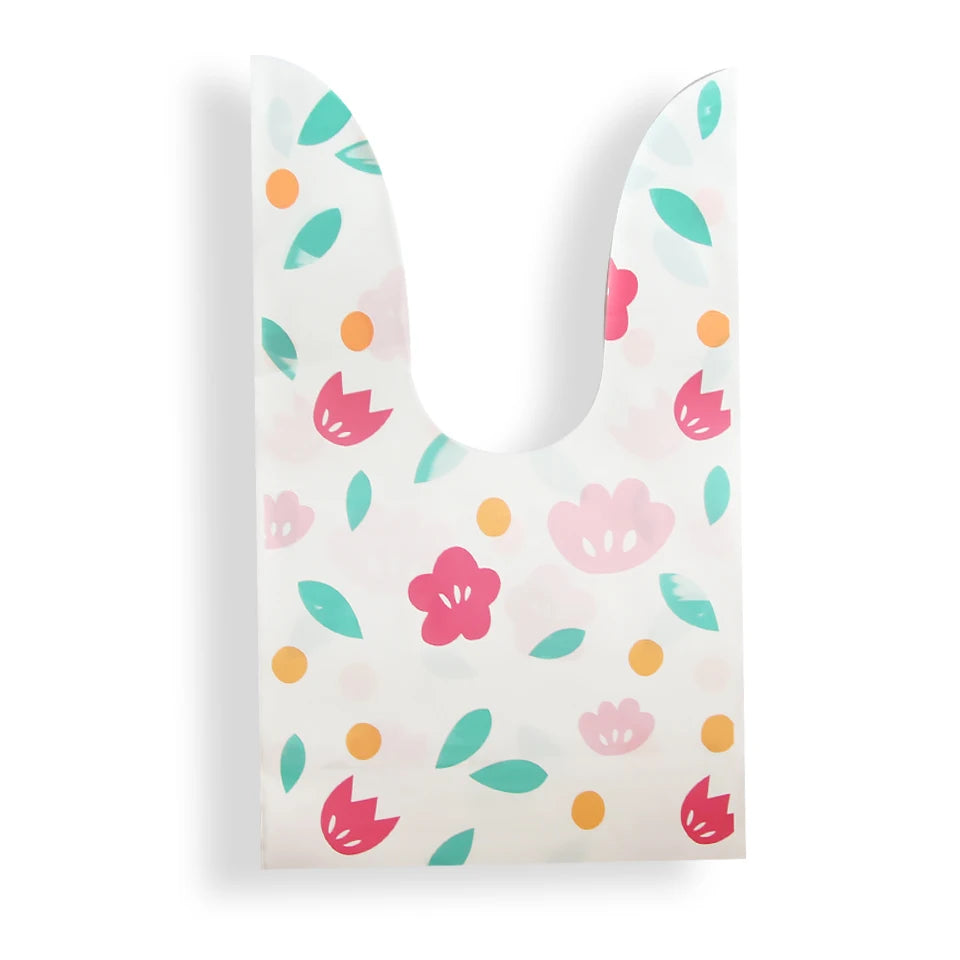 10/50Pcs/Lot Cute Rabbit Ear Bags Cookie Plastic Bags&Candy Gift Bags for Biscuits Snack Baking Package and Event Party Supplies