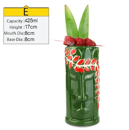 Tiki Mug Tiki Tumblers Ceramic Hawaiian Party Mugs Glasses