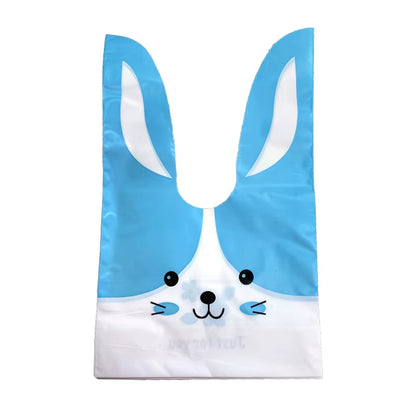 10/50Pcs/Lot Cute Rabbit Ear Bags Cookie Plastic Bags&Candy Gift Bags for Biscuits Snack Baking Package and Event Party Supplies