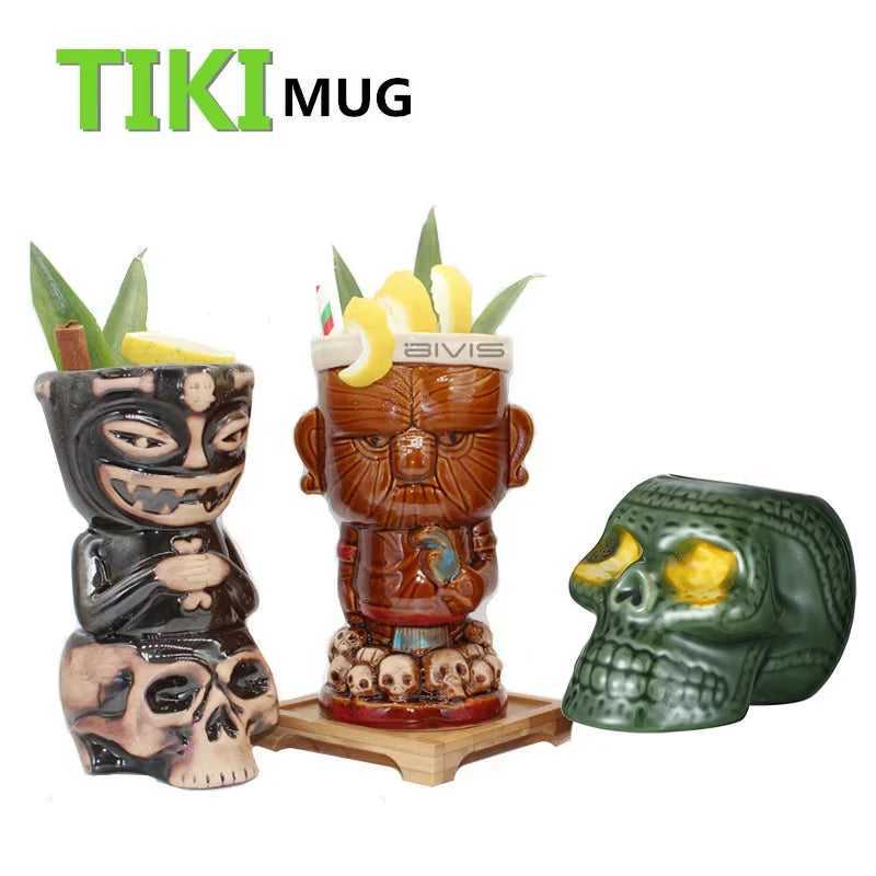 Tiki Mug Tiki Tumblers Ceramic Hawaiian Party Mugs Glasses