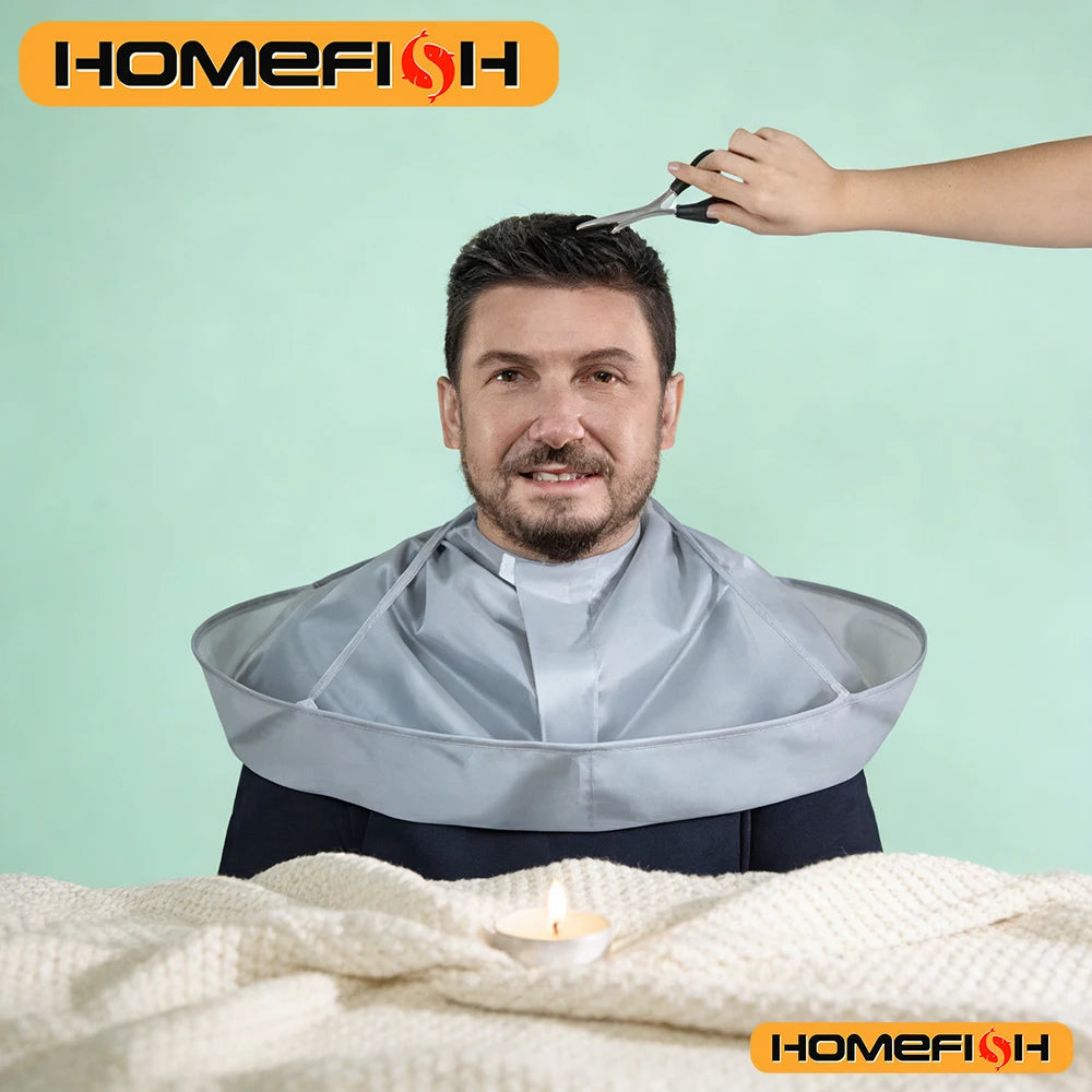 Adult Medium Cut Hair Cover Cloth Hair Color Airy Home Hair Cut Cover Foldable Hair Styling Gear