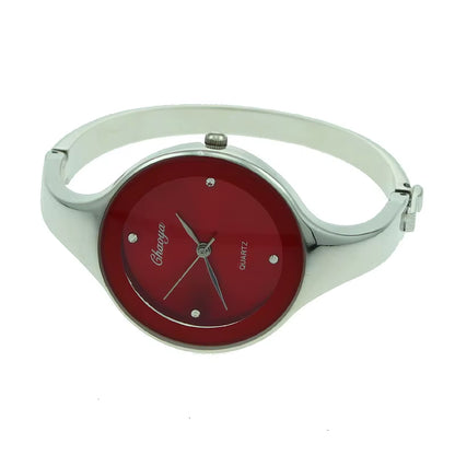 Women Cuff Watch Fashion Casual round Lady Women Bracelet Girls Watches Gold Watch Stainless Steel Quartz Wrist Watch D1