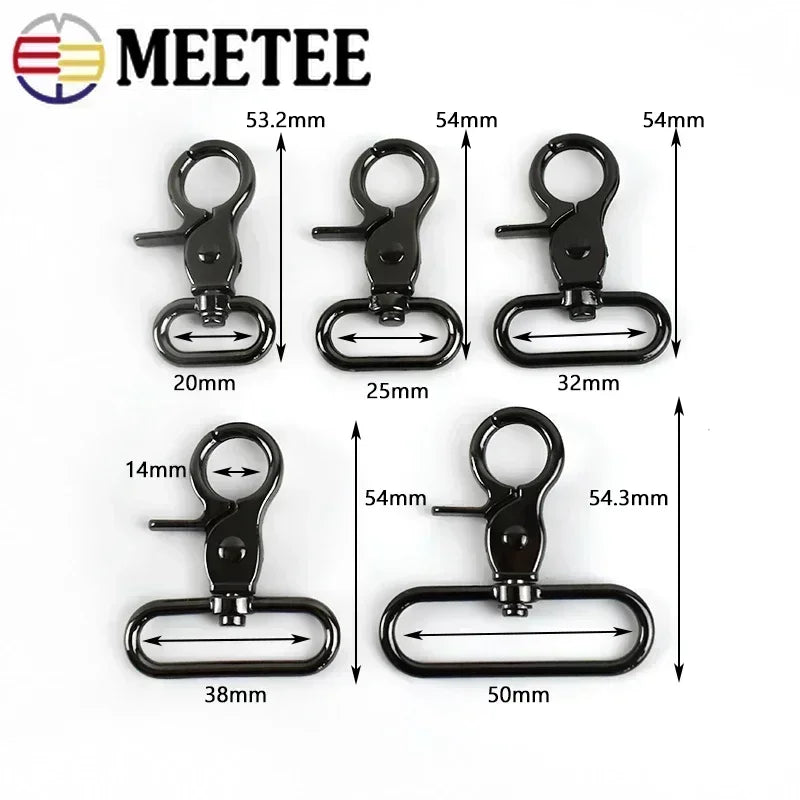 2/4/10Pcs  20-50Mm Luggage Strap Metal Buckles Bags Lobster Carbines Swivel Trigger Snap Hook Collar Clasp DIY Accessories
