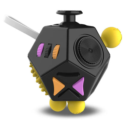 Fidget Cube Toy,Edc Fidgeting anti Stress Relief Toys,Anxiety Antistress Magic Cube Toys for Adults Kids Autism AD ADHD 12 Side