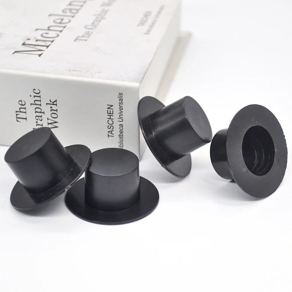 24Pcs Mini Clown Hat Snowman Hat Black Plastic Hat DIY Accessories Jewelry Crafts Ornaments Christmas Home Decoration