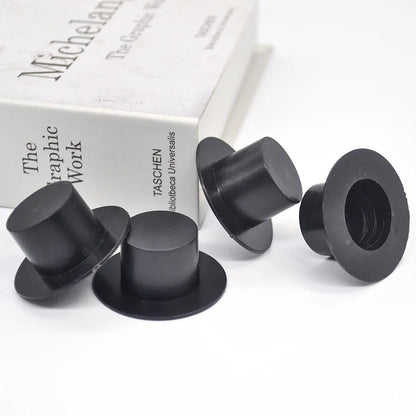 24Pcs Mini Clown Hat Snowman Hat Black Plastic Hat DIY Accessories Jewelry Crafts Ornaments Christmas Home Decoration