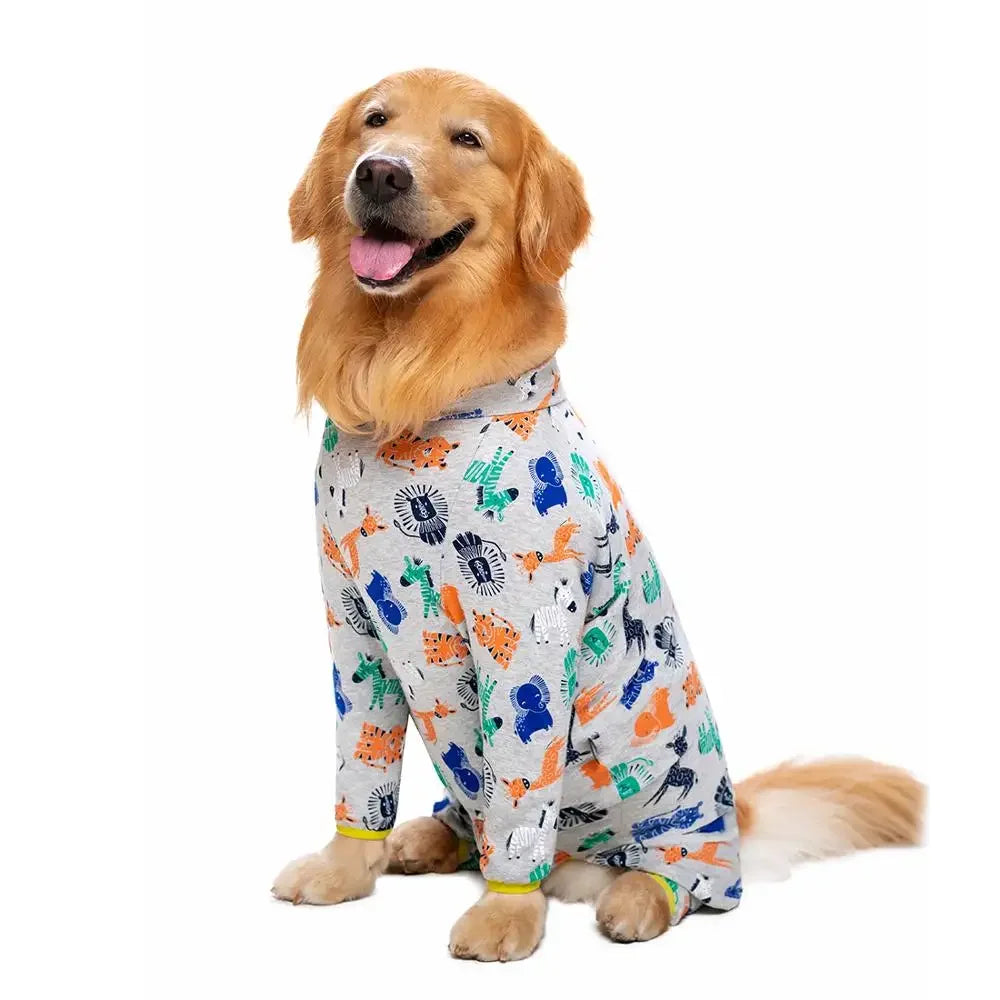 Miaododo Cotton Large Dog Clothes Pajamas Medium Dog Costume Jumpsuits Clothes for Dogs 2020 Male Female Fully Covered Belly
