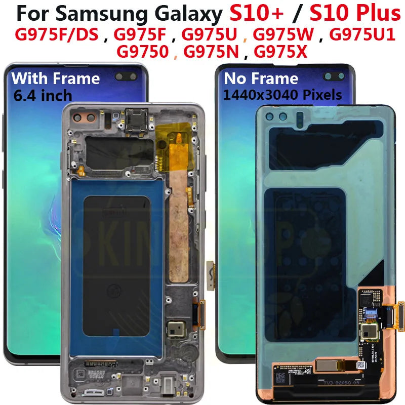 AMOLED S10 LCD for SAMSUNG Galaxy S10 G973F/DS G973F G973 S10 plus G975 G975F G975F/DS Touch Screen Digitizer