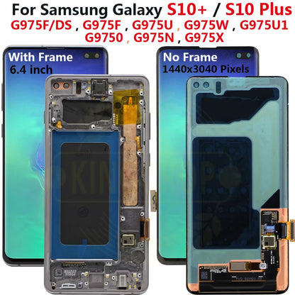 AMOLED S10 LCD for SAMSUNG Galaxy S10 G973F/DS G973F G973 S10 plus G975 G975F G975F/DS Touch Screen Digitizer