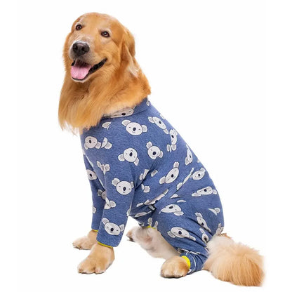 Miaododo Cotton Large Dog Clothes Pajamas Medium Dog Costume Jumpsuits Clothes for Dogs 2020 Male Female Fully Covered Belly