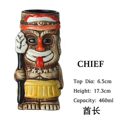 Tiki Mug Tiki Tumblers Ceramic Hawaiian Party Mugs Glasses