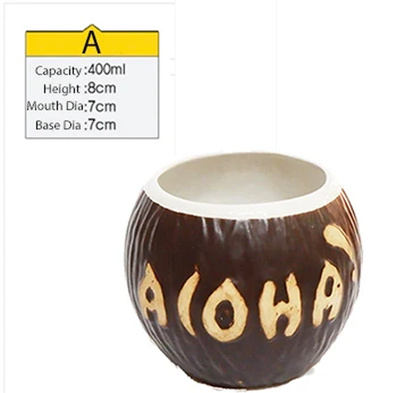 Tiki Mug Tiki Tumblers Ceramic Hawaiian Party Mugs Glasses