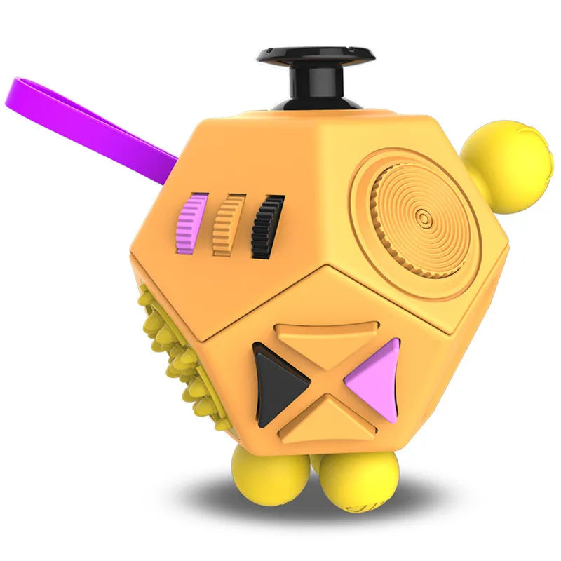 Fidget Cube Toy,Edc Fidgeting anti Stress Relief Toys,Anxiety Antistress Magic Cube Toys for Adults Kids Autism AD ADHD 12 Side