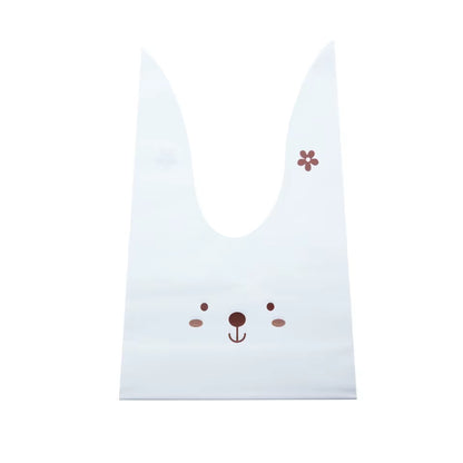 10/50Pcs/Lot Cute Rabbit Ear Bags Cookie Plastic Bags&Candy Gift Bags for Biscuits Snack Baking Package and Event Party Supplies