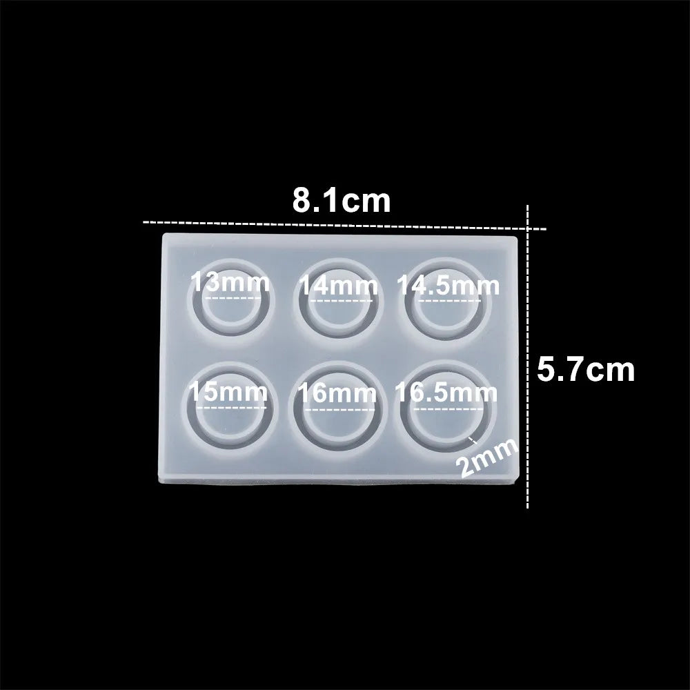 1Pcs Rings Resin Epoxy Molds Mixed Size Silicone Casting Molds Tool for DIY Jewelry Making Findings Supplies Accessories