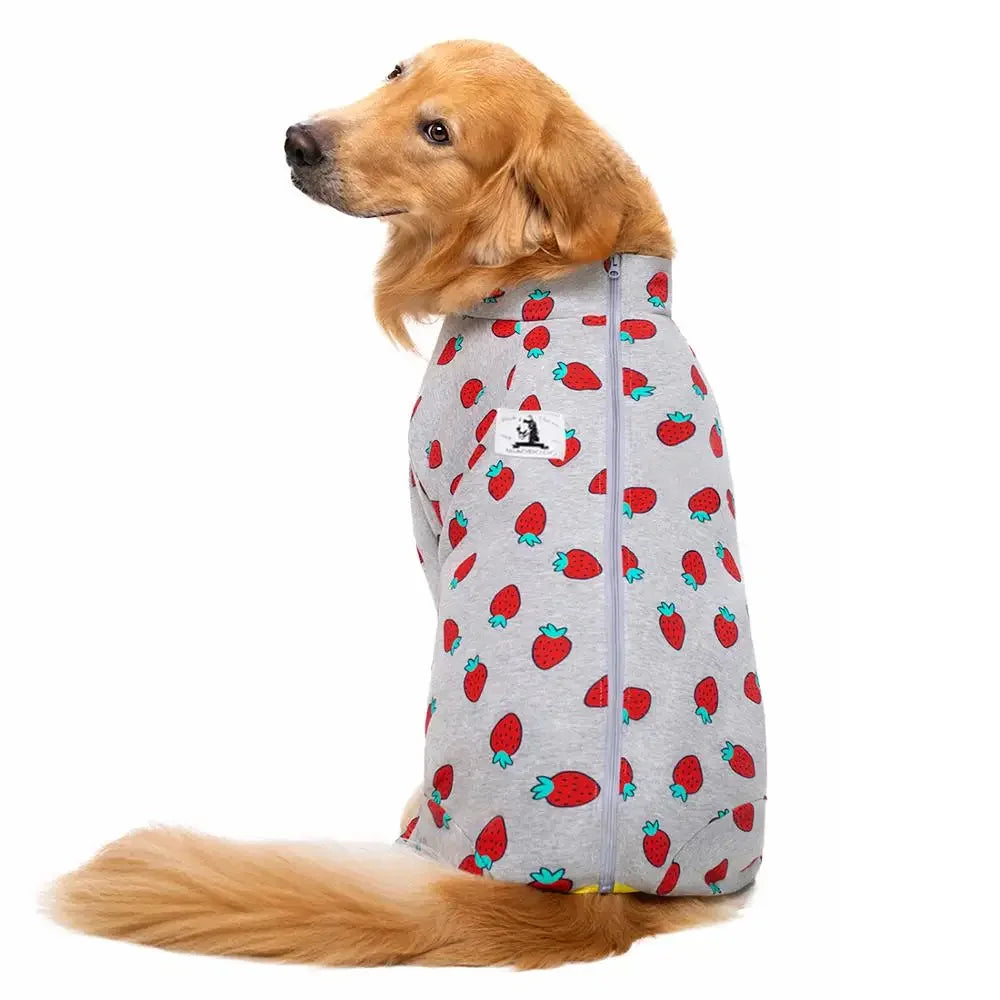 Miaododo Cotton Large Dog Clothes Pajamas Medium Dog Costume Jumpsuits Clothes for Dogs 2020 Male Female Fully Covered Belly