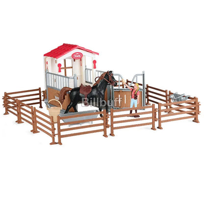 Simulation Equestrian Rider Horse Farm Animal Model Action Figures Decoration Early Educational Toys for Children Christmas Gift