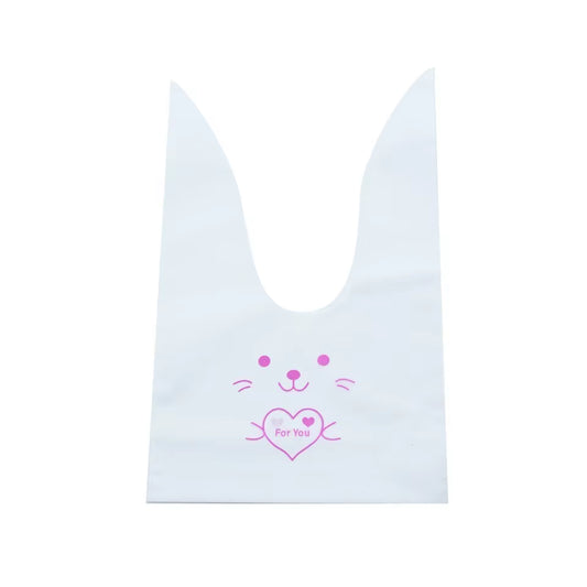 10/50Pcs/Lot Cute Rabbit Ear Bags Cookie Plastic Bags&Candy Gift Bags for Biscuits Snack Baking Package and Event Party Supplies