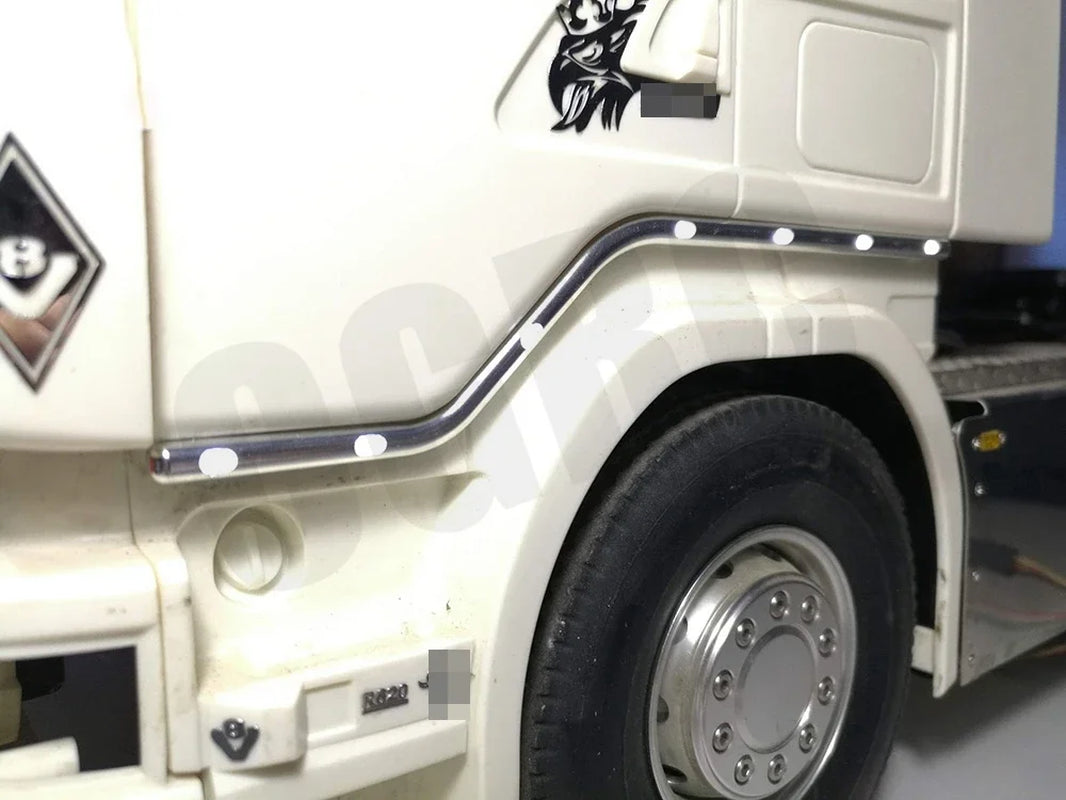 1 Pair RC Model CNC Aluminum Alloy Door Side LED Light for 1/14 Tamiya RC Truck for Scania R620 56323 R730 R470