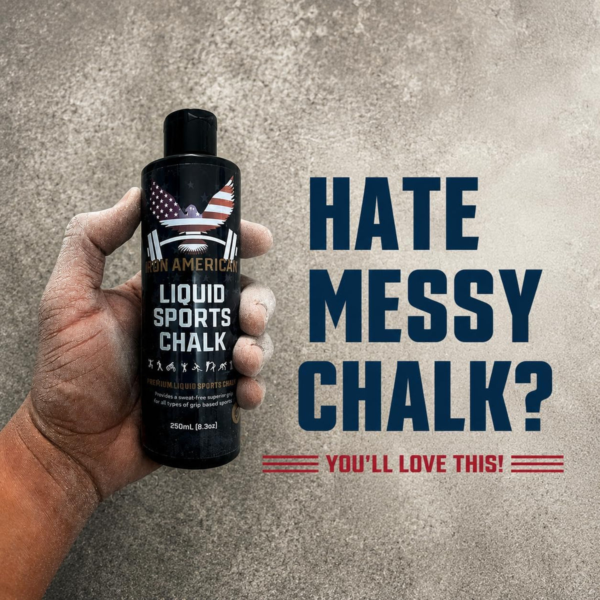 Liquid Chalk, No-Mess Gym Grip Chalk for Weightlifting and Gymnastics