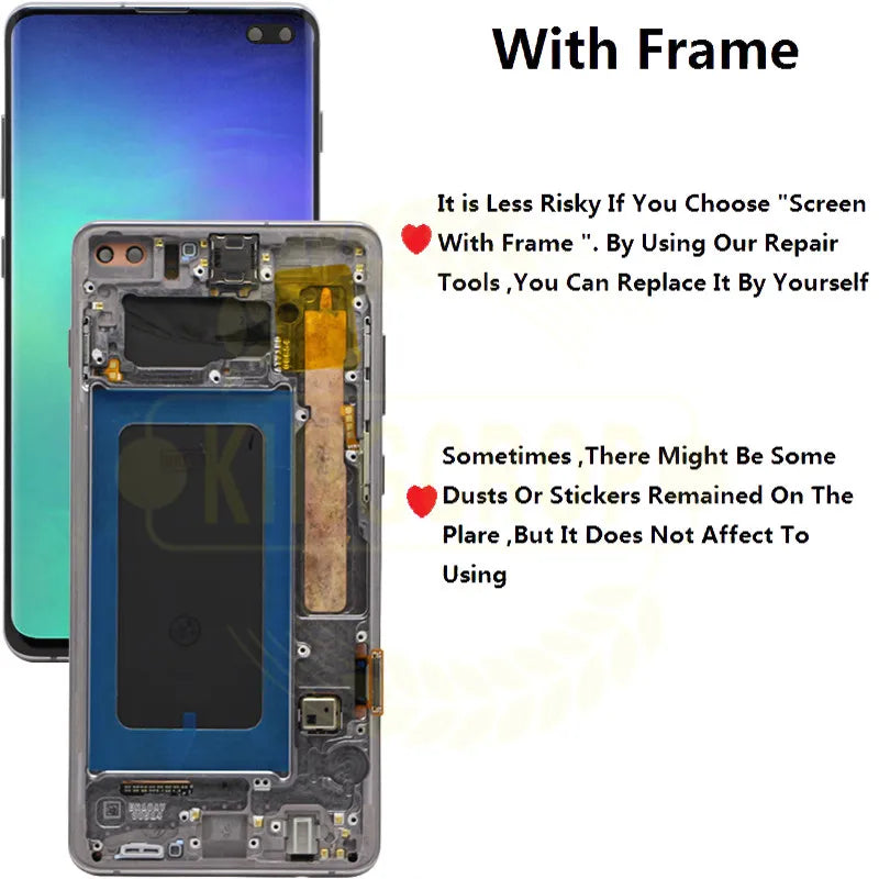 AMOLED S10 LCD for SAMSUNG Galaxy S10 G973F/DS G973F G973 S10 plus G975 G975F G975F/DS Touch Screen Digitizer