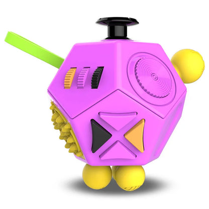 Fidget Cube Toy,Edc Fidgeting anti Stress Relief Toys,Anxiety Antistress Magic Cube Toys for Adults Kids Autism AD ADHD 12 Side