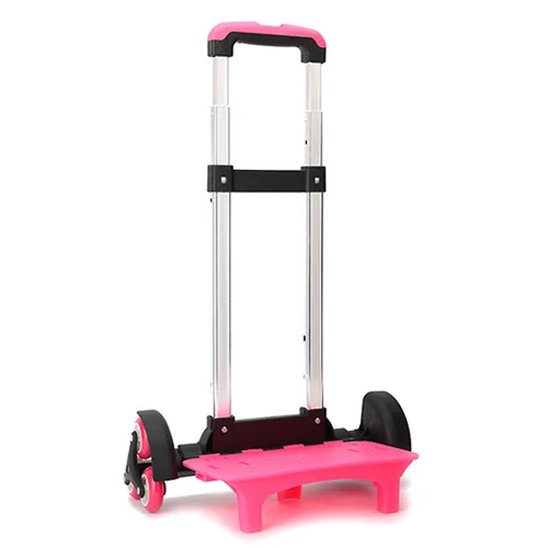 Kid Trolley for Backpack and School Bag Luggage for Children 2/6 Wheels Expandable Rod High Function Trolly Chariot