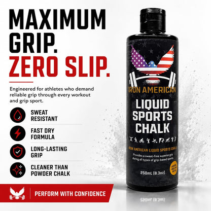 Liquid Chalk, No-Mess Gym Grip Chalk for Weightlifting and Gymnastics