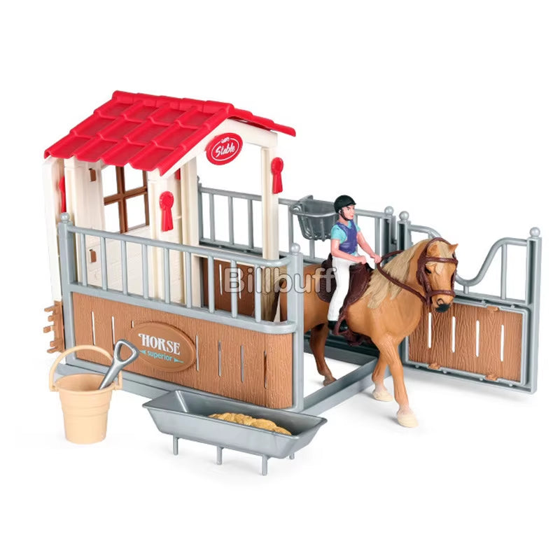 Simulation Equestrian Rider Horse Farm Animal Model Action Figures Decoration Early Educational Toys for Children Christmas Gift