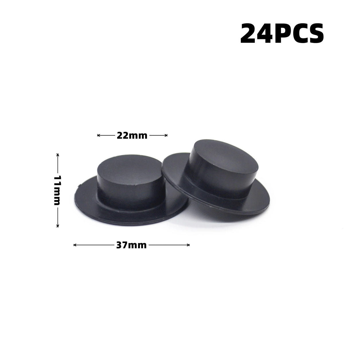24Pcs Mini Clown Hat Snowman Hat Black Plastic Hat DIY Accessories Jewelry Crafts Ornaments Christmas Home Decoration