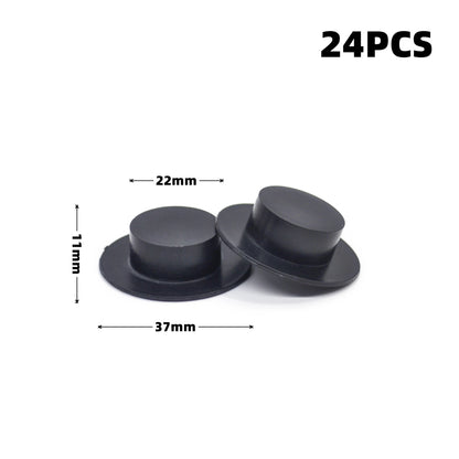 24Pcs Mini Clown Hat Snowman Hat Black Plastic Hat DIY Accessories Jewelry Crafts Ornaments Christmas Home Decoration