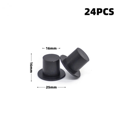 24Pcs Mini Clown Hat Snowman Hat Black Plastic Hat DIY Accessories Jewelry Crafts Ornaments Christmas Home Decoration
