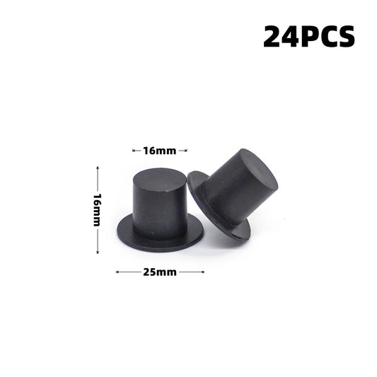 24Pcs Mini Clown Hat Snowman Hat Black Plastic Hat DIY Accessories Jewelry Crafts Ornaments Christmas Home Decoration