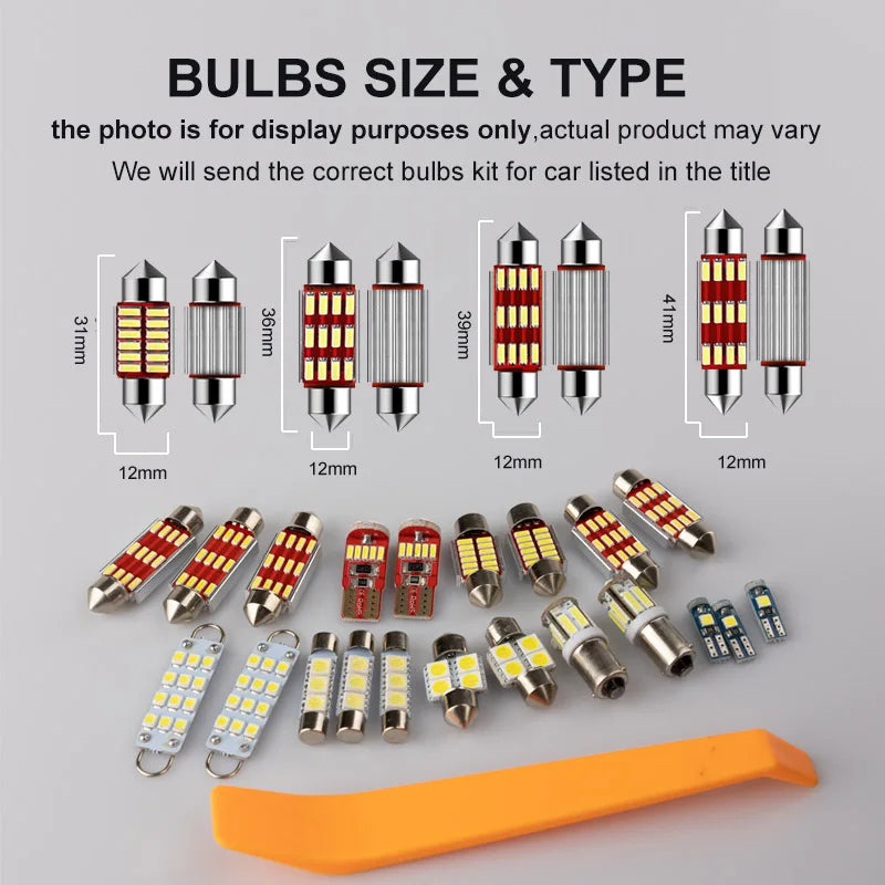 For Volkswagen VW Golf 4 5 6 7 MK4 MK5 MK6 MK7 GTI GT Car LED Interior Light Kit Canbus No Error