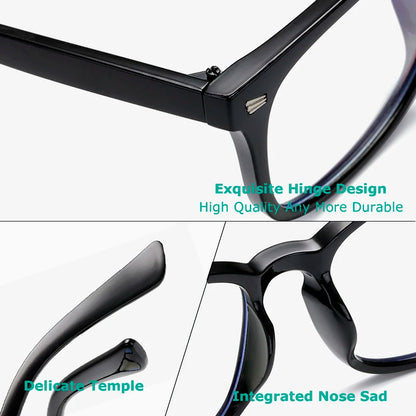Square Multifocal Progressive Reading Glasses Men Fashion with Diopters Anti-Glare Computer Eyeglasses Women UV400