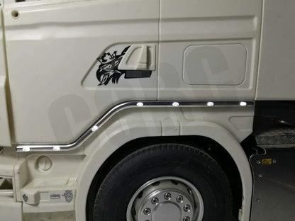 1 Pair RC Model CNC Aluminum Alloy Door Side LED Light for 1/14 Tamiya RC Truck for Scania R620 56323 R730 R470