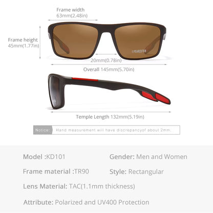 Rectangular Ultra Light TR90 Sunglasses Men Polarized TAC 1.1Mm Thickness Lens Driving Sun Glasses Women Sports Cat.3