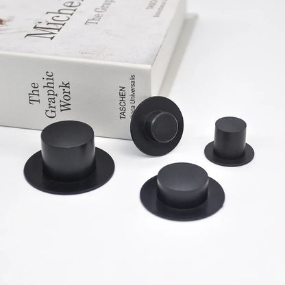 24Pcs Mini Clown Hat Snowman Hat Black Plastic Hat DIY Accessories Jewelry Crafts Ornaments Christmas Home Decoration