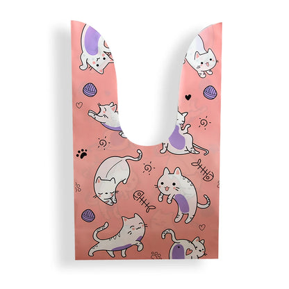 10/50Pcs/Lot Cute Rabbit Ear Bags Cookie Plastic Bags&Candy Gift Bags for Biscuits Snack Baking Package and Event Party Supplies