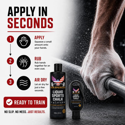 Liquid Chalk, No-Mess Gym Grip Chalk for Weightlifting and Gymnastics