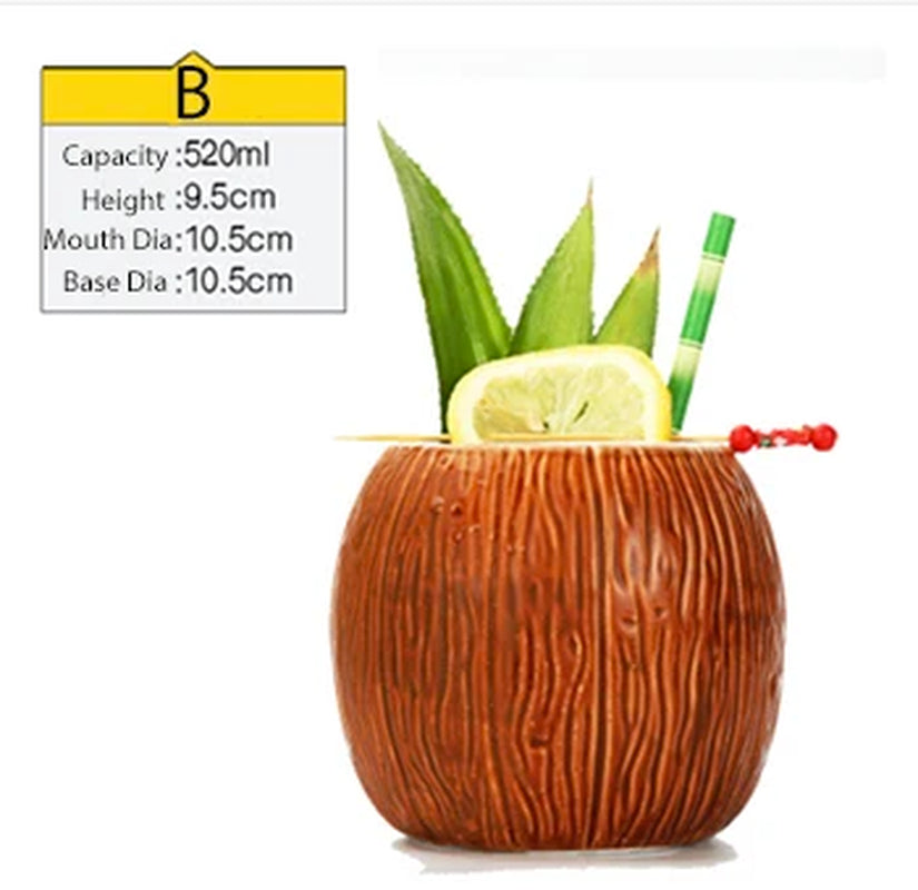 Tiki Mug Tiki Tumblers Ceramic Hawaiian Party Mugs Glasses