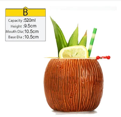 Tiki Mug Tiki Tumblers Ceramic Hawaiian Party Mugs Glasses