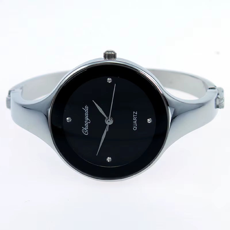 Women Cuff Watch Fashion Casual round Lady Women Bracelet Girls Watches Gold Watch Stainless Steel Quartz Wrist Watch D1