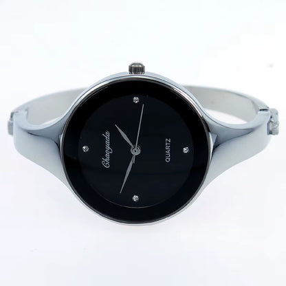 Women Cuff Watch Fashion Casual round Lady Women Bracelet Girls Watches Gold Watch Stainless Steel Quartz Wrist Watch D1