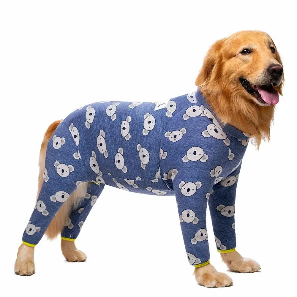 Miaododo Cotton Large Dog Clothes Pajamas Medium Dog Costume Jumpsuits Clothes for Dogs 2020 Male Female Fully Covered Belly